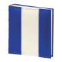 Фотоальбом BRAUBERG на 200 фото 10х15 см, под кожу, бумажные страницы, бокс, синий с белым, 391113 - Фотоальбомы