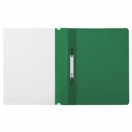 Скоросшиватель пластиковый BRAUBERG, А4, 130/180 мкм, зеленый, 220414 - Папки-скоросшиватели мягкие