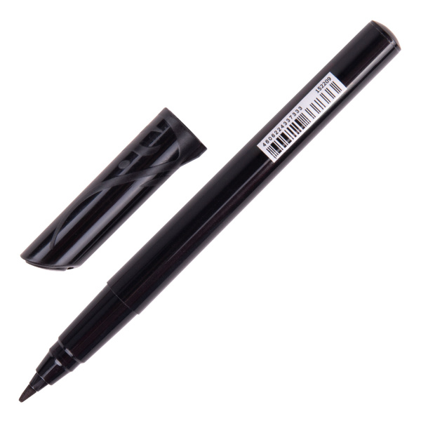 Маркер перманентный BRAUBERG NEW LINE, ЧЕРНЫЙ, круглый наконечник 2 мм, 152209 - Маркеры перманентные