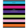 Тетрадь А5, 96 л., BRAUBERG, скоба, клетка, глянцевая ламинация, "Color Stripes", 404430 - Тетради более 60 листов