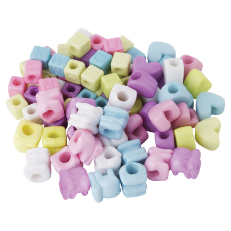 Бусины для творчества "Микс №1", 7-12 мм, 30 грамм, 6 цветов, пастель, ОСТРОВ СОКРОВИЩ, 661253 - Бусины для творчества