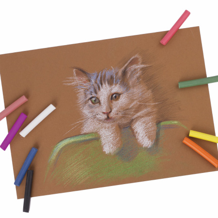 Пастель сухая художественная BRAUBERG ART DEBUT, 54 цвета, круглое сечение, 181462 - Пастель художественная в наборах