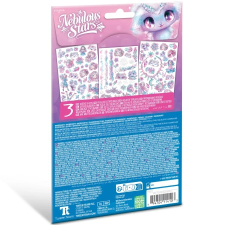 Серия Nebulia: Набор для творчества - временные татуировки для девочки (3 листа) - Татуировки