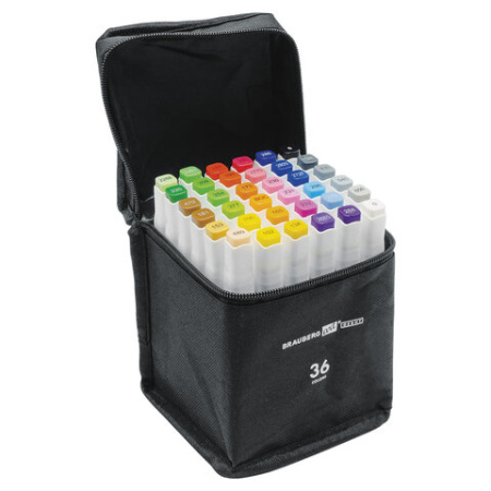 Маркеры для скетчинга двусторонние BRAUBERG ART DEBUT "WHITE" в ассортименте (цена указана за 1 шт)