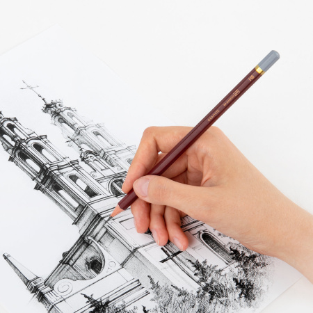 Карандаш чернографитный художественный HB, 1 шт., BRAUBERG ART "PREMIERE", ВЫСШЕЕ КАЧЕСТВО, 181886 - Карандаши чернографитные