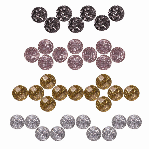 Стразы самоклеящиеся КРУГЛЫЕ, 8 мм, 28 штук, металлик, на подложке, ОСТРОВ СОКРОВИЩ, 662233 - Стразы для творчества