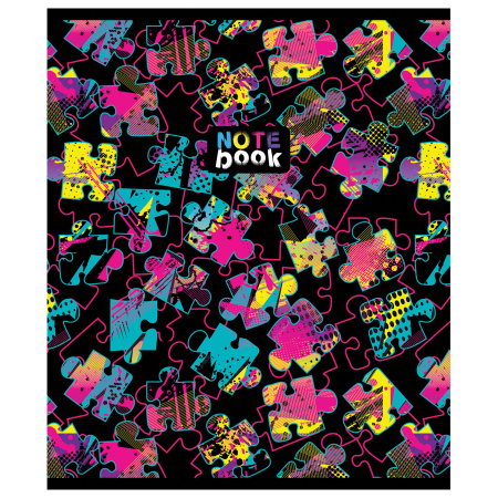 Тетрадь А5 48 л. ПЗБМ, скоба, клетка, выборочный TWIN лак, "Сити-Арт" (5 видов), 028992 - Тетради 40-48 листов