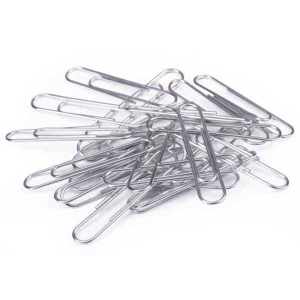 Скрепки большие 50 мм, STAFF, оцинкованные, 50 шт., в картонной коробке, 270452 - Скрепки канцелярские