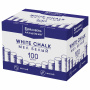 Мел белый BRAUBERG "АКАДЕМИЯ" (АЛГЕМ), КОМПЛЕКТ 100 штук, круглый, мягкий, 271146 - Мелки