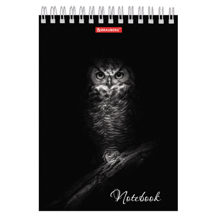 Блокнот А5 146х205 мм, 60 л., гребень, картон, жесткая подложка, клетка, BRAUBERG, "Животные", 129810 - Блокноты