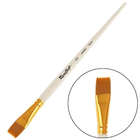 Кисть Roubloff рыжая жесткая синтетика плоская укороченная №26 серия 1322