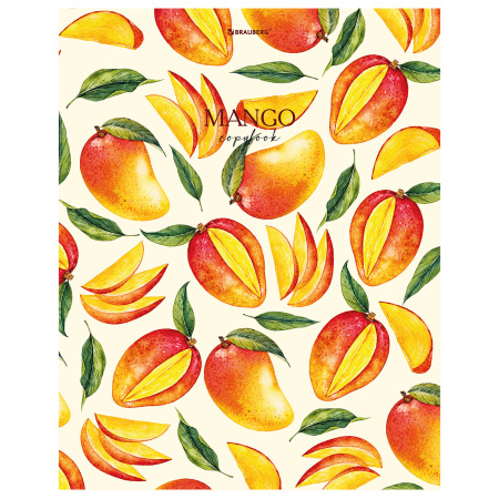 Тетрадь А4, 96 л., BRAUBERG, скоба, клетка, глянцевый лак, "FRUITS", 404066 - Тетради формата А4