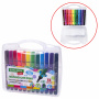 Фломастеры в пластиковом кейсе трехгранные утолщенные УЛЬТРАСМЫВАЕМЫЕ, BRAUBERG KIDS, 12 цветов, 152191 - Фломастеры классические