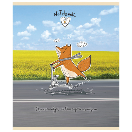 Тетрадь А5, 48 л., ПЗБМ, скоба, клетка, конгрев, выборочный TWIN лак, "Милая рыжесть" (5 видов), 029616 - Тетради 40-48 листов