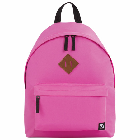 Рюкзак BRAUBERG, универсальный, сити-формат, один тон, розовый, 20 литров, 41х32х14 см, 228843 - Рюкзаки городские для старшеклассников и студентов