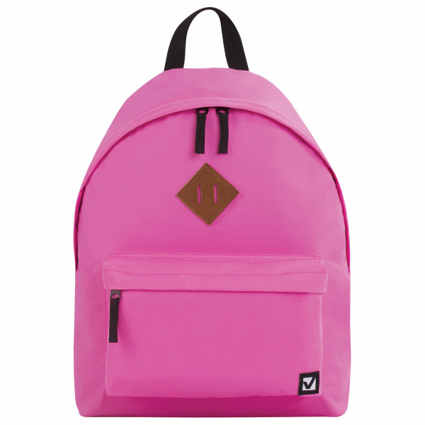 Рюкзак BRAUBERG, универсальный, сити-формат, один тон, розовый, 20 литров, 41х32х14 см, 228843 - Рюкзаки городские для старшеклассников и студентов