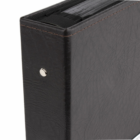 Фотоальбом BRAUBERG на 200 фото 10х15 см, под фактурную кожу, индивидуальный бокс, тёмно-коричневый, 391116 - Фотоальбомы