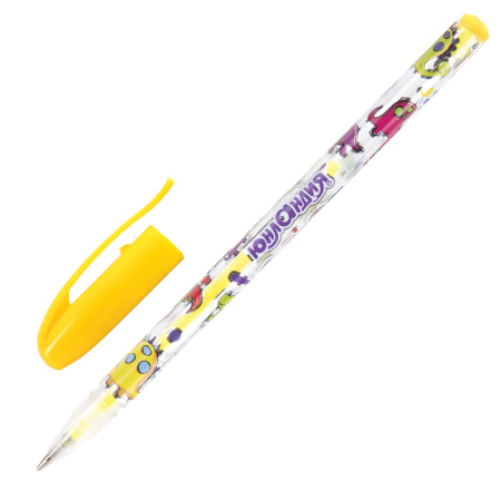 Ручки гелевые ЮНЛАНДИЯ, НАБОР 6 ЦВЕТОВ, НЕОН, корпус с печатью, узел 0,7 мм, линия письма 0,5 мм, 142804 - Наборы гелевых ручек