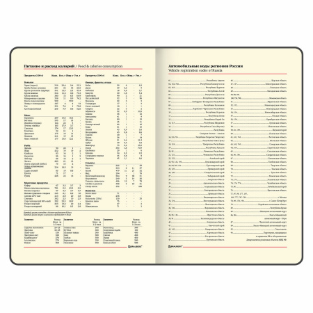 Еженедельник датированный 2024 А5 145х215 мм BRAUBERG "Comodo", под кожу, красный, 115021 - Еженедельники