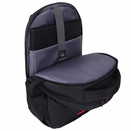 Рюкзак GERMANIUM UPGRADE универсальный, 3 отделения, отделение для ноутбука, USB-порт, "UP-3", черный, 47х33х21 см, 271667 - Рюкзаки с отделением для ноутбука