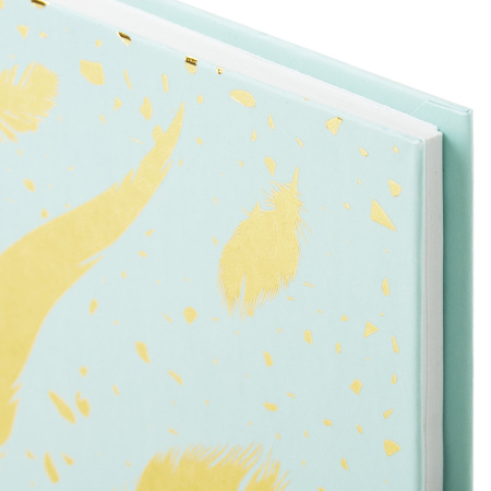 Блокнот (135х206 мм) А5 STAFF, 80 л., твердый, тиснение фольгой, "Пёрышки", 111610 - Блокноты в книжном переплете