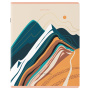 Тетради КОМПЛЕКТ 5 шт. А5, 48 л., BRAUBERG скоба, клетка, SoftTouch, фольга, "Mountains", 404400 - Тетради 40-48 листов