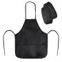 Фартук с нарукавниками для уроков труда ПИФАГОР, 3 кармана, стандарт, 44х55 см, черный, 271094 - Аксессуары для рисования