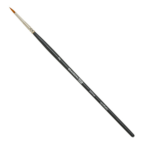 Кисти художественные набор 12 шт., в черной скрутке, синтетика, BRAUBERG ART CLASSIC, № 1-14 + веерная, 200968 - Кисти художественные в наборах