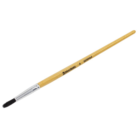 Кисть BRAUBERG, белка, круглая, № 4, 200181 - Кисти для рисования