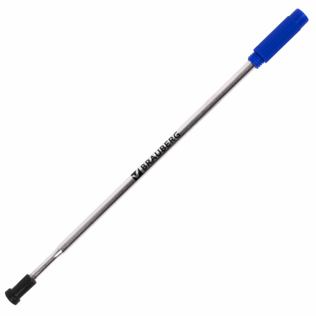 Стержень шариковый масляный BRAUBERG металлический, 116 мм, тип CROSS, узел 1 мм, с подвесом, синий, 170350 - Стержни для ручек шариковых