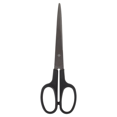 Ножницы BRAUBERG "Standard" 180 мм, черные, классической формы, 2-х сторонняя заточка, 237096 - Ножницы универсальные