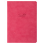 Тетрадь-скетчбук 48 л. обложка кожзам под замшу, сшивка, A5 (147х210мм), 70 г/м2, КОРАЛЛОВЫЙ, BRAUBERG CAPRISE, 403861 - Тетради 40-48 листов