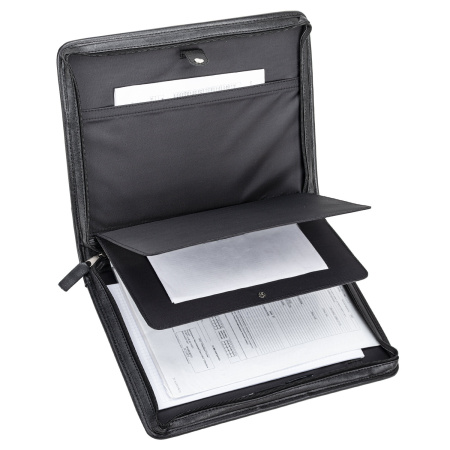 Папка из кожзаменителя на молнии с ручкой, 8-013 - Папки из кожи