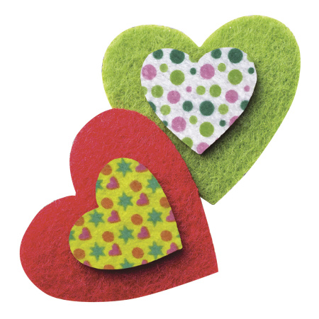 Цветной фетр для творчества, А4, ОСТРОВ СОКРОВИЩ, с рисунком, 5 листов, 5 цветов, толщина 2 мм, "Геометрия", 660652 - Фетр