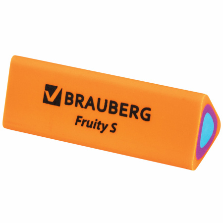 Ластик BRAUBERG "Fruity S", 44х15х15 мм, цвет ассорти, треугольный, 1 шт, 228713 - Ластики классические