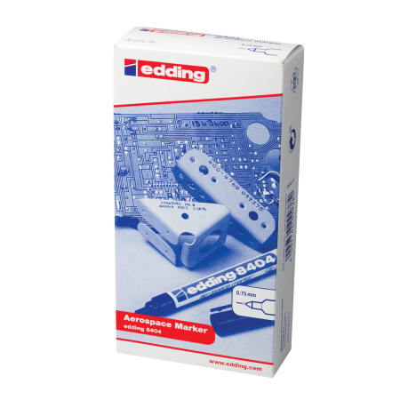 Маркер аэрокосмический EDDING 8404, ЧЕРНЫЙ, 0,75 мм, круглый наконечник, E-8404 - Маркеры промышленные и прочие специальные