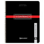 Тетрадь А5, 96 л., BRAUBERG, гребень, клетка, обложка картон, "CONTRACT", 400527 - Тетради более 60 листов