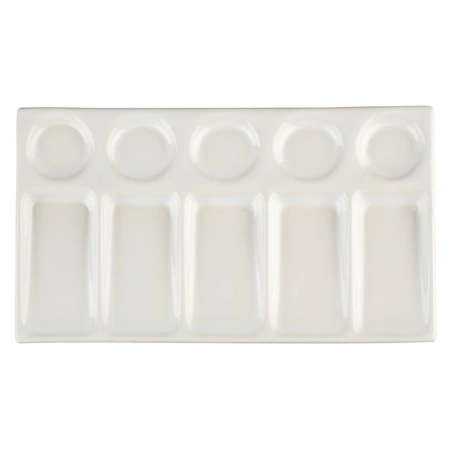 Набор акварельных художественных красок "Белые Ночи" 24 цвета в кюветах 2,5 мл с фарфоровой палитрой и кистями в синем деревянном пенале - Акварель художественная в наборах