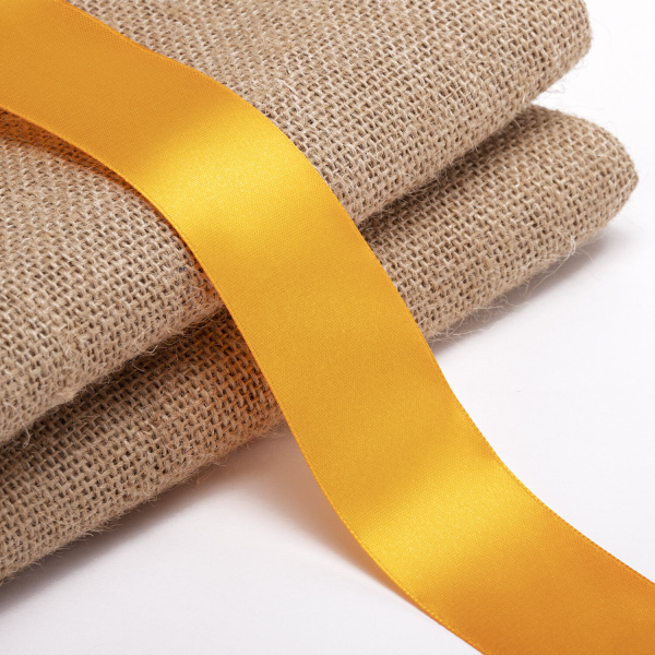 Лента атласная ширина 38 мм, длина 23 м, оранжевая, BRAUBERG, 591514 - Ленты для декора, рукоделия и упаковки подарков