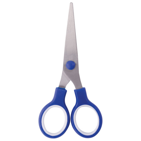 Ножницы ПИФАГОР, 130 мм, резиновые вставки, картонная упаковка с подвесом, ассорти, 236984 - Ножницы детские