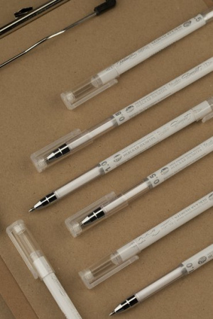 Ручка гелевая "Сонет", белая, 0,8 мм - Гелевые ручки