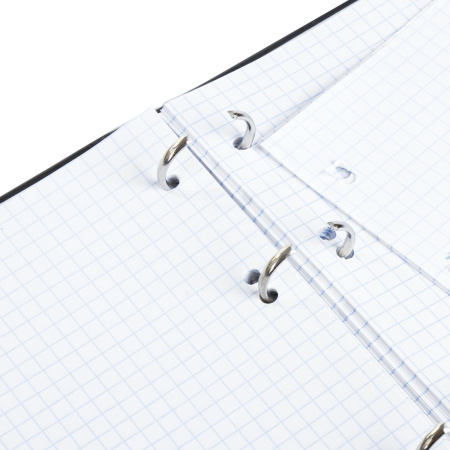 Тетрадь на кольцах А5 (165х215 мм), 120 листов, твердый картон, клетка, BRAUBERG, Микс, 403277 - Тетради на кольцах и сменные блоки к ним