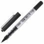 Ручка-роллер Uni-Ball Eye, ЧЕРНАЯ, корпус серебро, узел 0,5 мм, линия 0,3 мм, UB-150 BLACK - Ручки-роллеры
