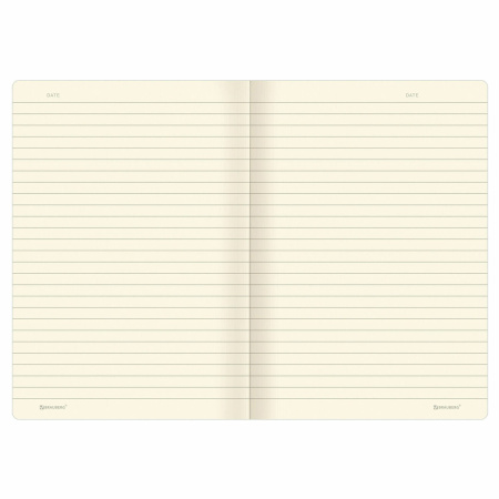 Тетрадь 60 л. в линию обложка гладкий кожзам, сшивка, B5 (179х250мм), ТЕМНО-СИНИЙ, BRAUBERG VIVA, 403902 - Тетради более 60 листов