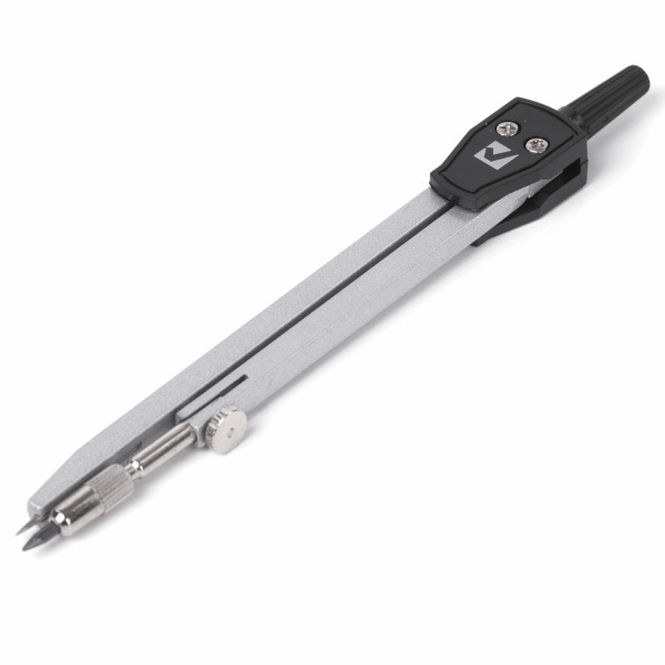 Готовальня BRAUBERG "Architect", 8 предметов: циркуль + кронциркуль, вставки + держатель, отвёртка, точилка, грифель, 210659 - Циркули и готовальни