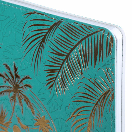 Дневник 1-11 класс 48 л., кожзам (гибкая), термотиснение, фольга, BRAUBERG, "Tropical", 106169 - Дневники универсальные