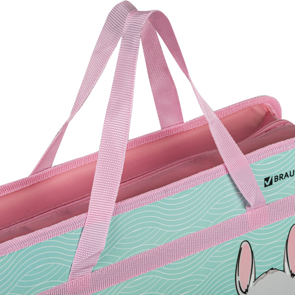 Папка на молнии с ручками BRAUBERG А4, 1 отделение, пластик, 80 мм, "BEST PALS", 271467 - Папки-сумки с ручками