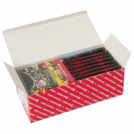 Карандаш чернографитный BRAUBERG "PREMIUM TURKEY", 1 шт., "Flowers", НВ, ассорти, дисплее, 181562 - Карандаши чернографитные