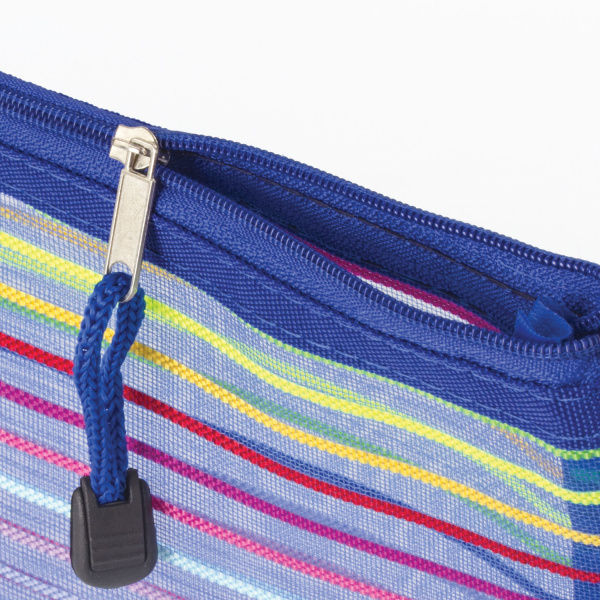 Папка-конверт на молнии формат B5+ (310х220 мм), сетчатая ткань, BRAUBERG "Stripes", 224047 - Папки-конверты на молнии