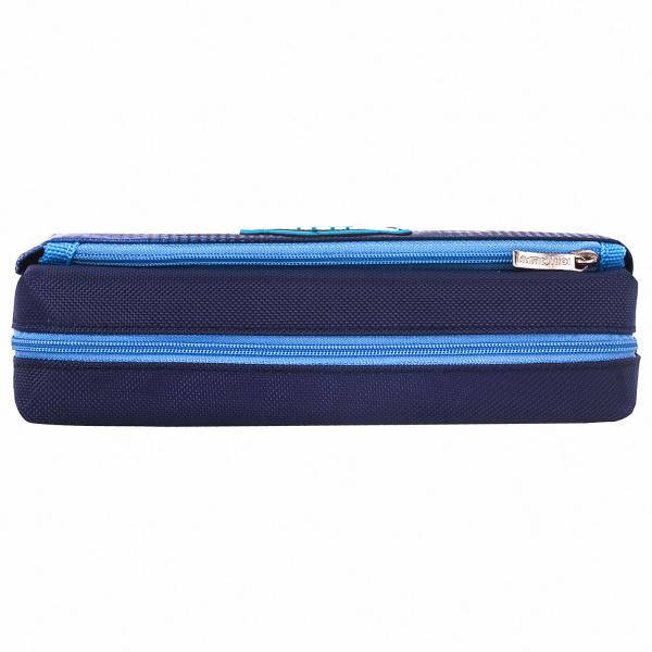 Пенал ЮНЛАНДИЯ, 2 отделения, полиэстер, "Super", синий, 21х6х9 см, 270277 - Пеналы мягкие